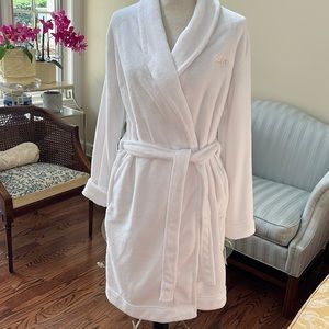 Calvin Klein white plush fleece bathrobe - Sz M/L, New with tags